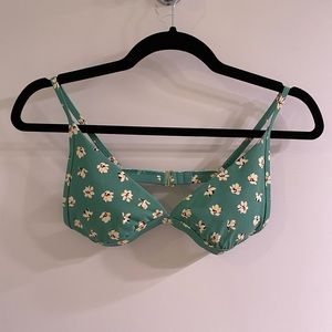 Flower Print Bikini Top